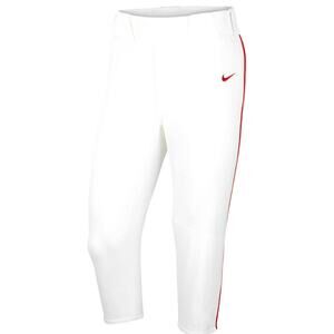 NIKE | Boys Large Vapor Select High Pipped‎ Baseball Pants BQ6444-104 White Red